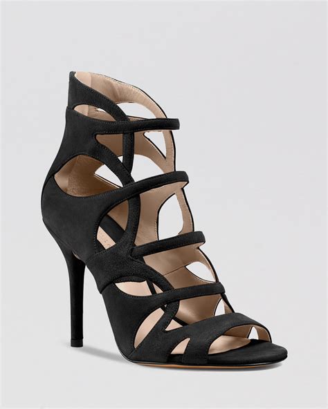 michael kors women high heels suede black|Michael Kors black kitten heels.